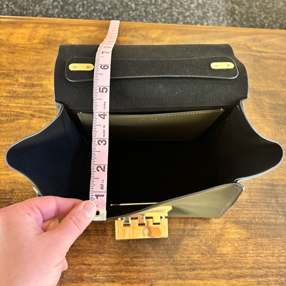 Zac Posen Eartha Top Handle Leather Crossbody Moss Green - Picture 11 of 15